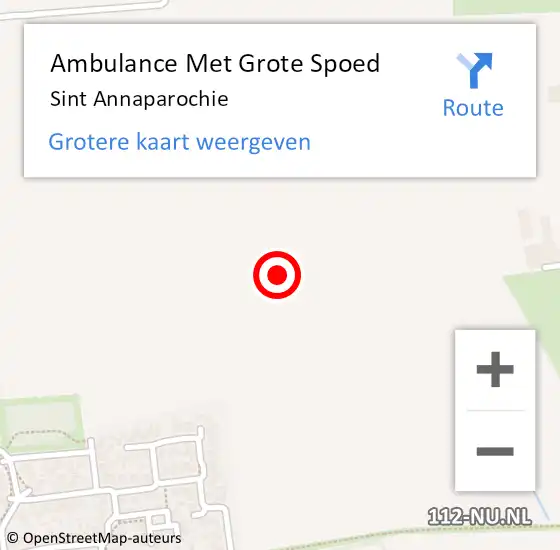 Locatie op kaart van de 112 melding: Ambulance Met Grote Spoed Naar Sint Annaparochie op 27 oktober 2021 13:34