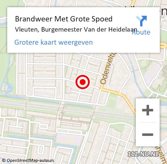 Locatie op kaart van de 112 melding: Brandweer Met Grote Spoed Naar Vleuten, Burgemeester Van der Heidelaan op 27 oktober 2021 16:38