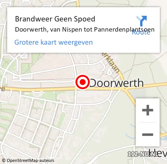 Locatie op kaart van de 112 melding: Brandweer Geen Spoed Naar Doorwerth, van Nispen tot Pannerdenplantsoen op 27 oktober 2021 19:11