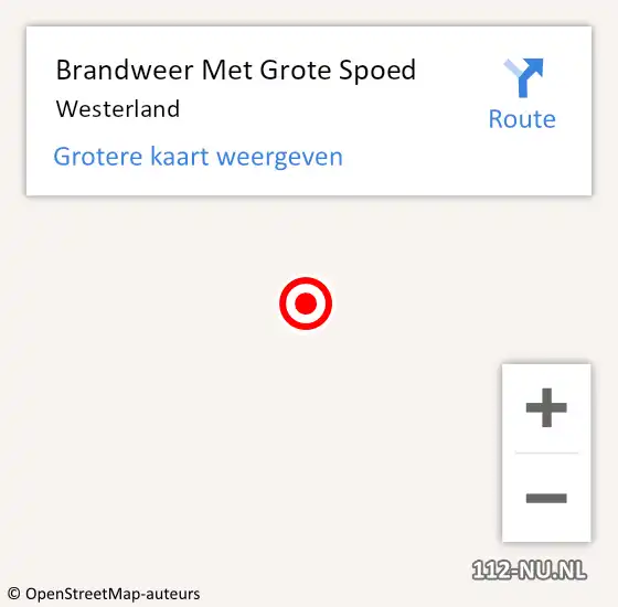 Locatie op kaart van de 112 melding: Brandweer Met Grote Spoed Naar Westerland op 27 juni 2014 12:36