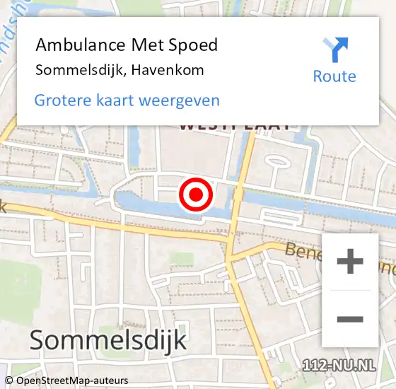 Locatie op kaart van de 112 melding: Ambulance Met Spoed Naar Sommelsdijk, Havenkom op 28 oktober 2021 08:33