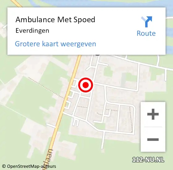 Locatie op kaart van de 112 melding: Ambulance Met Spoed Naar Everdingen op 28 oktober 2021 08:44