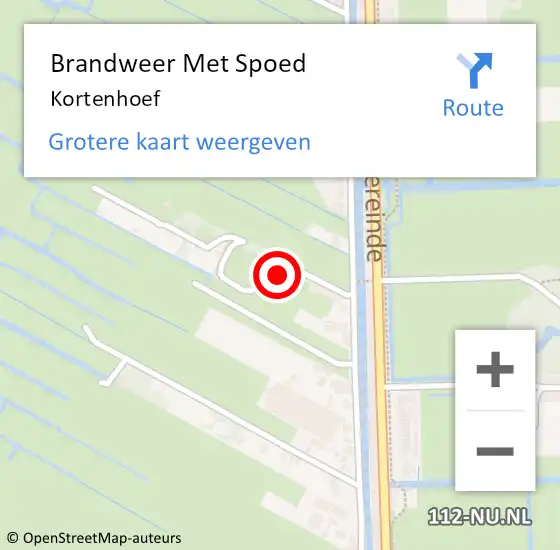 Locatie op kaart van de 112 melding: Brandweer Met Spoed Naar Kortenhoef op 28 oktober 2021 11:11