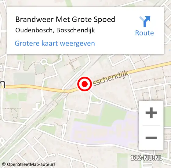 Locatie op kaart van de 112 melding: Brandweer Met Grote Spoed Naar Oudenbosch, Bosschendijk op 28 oktober 2021 12:09