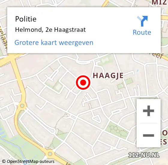 Locatie op kaart van de 112 melding: Politie Helmond, 2e Haagstraat op 28 oktober 2021 14:22