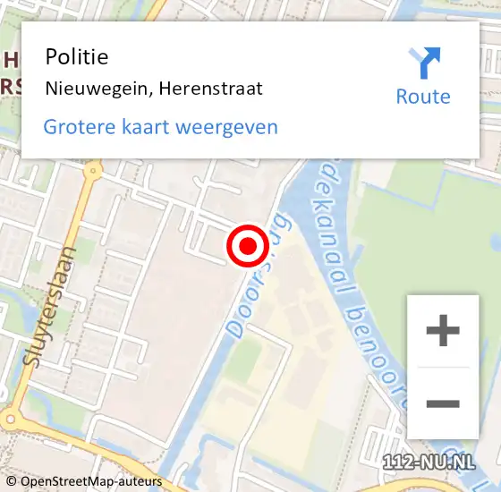 Locatie op kaart van de 112 melding: Politie Nieuwegein, Herenstraat op 28 oktober 2021 19:22