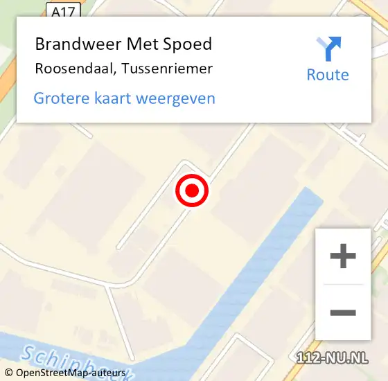 Locatie op kaart van de 112 melding: Brandweer Met Spoed Naar Roosendaal, Tussenriemer op 28 oktober 2021 22:08