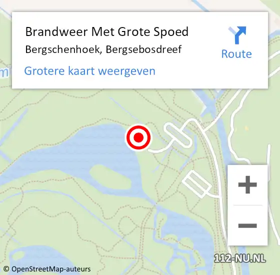 Locatie op kaart van de 112 melding: Brandweer Met Grote Spoed Naar Bergschenhoek, Bergsebosdreef op 29 oktober 2021 08:45