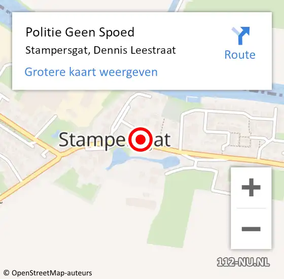 Locatie op kaart van de 112 melding: Politie Geen Spoed Naar Stampersgat, Dennis Leestraat op 29 oktober 2021 11:32
