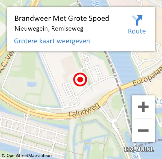 Locatie op kaart van de 112 melding: Brandweer Met Grote Spoed Naar Nieuwegein, Remiseweg op 29 oktober 2021 11:49