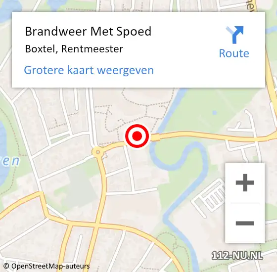 Locatie op kaart van de 112 melding: Brandweer Met Spoed Naar Boxtel, Rentmeester op 29 oktober 2021 12:08