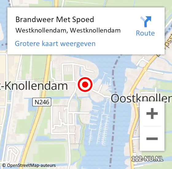 Locatie op kaart van de 112 melding: Brandweer Met Spoed Naar Westknollendam, Westknollendam op 29 oktober 2021 14:24