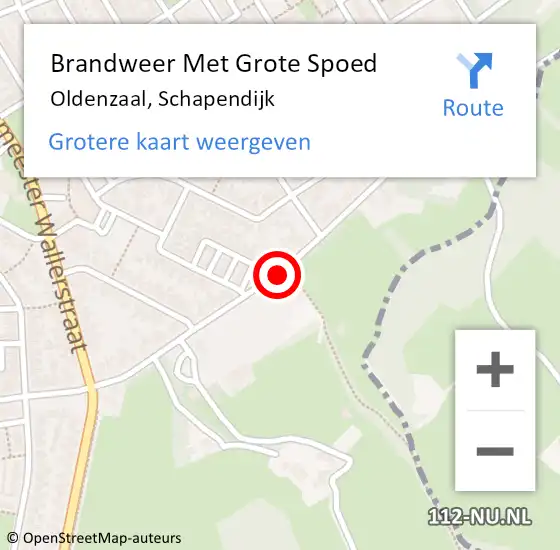 Locatie op kaart van de 112 melding: Brandweer Met Grote Spoed Naar Oldenzaal, Schapendijk op 29 oktober 2021 17:40