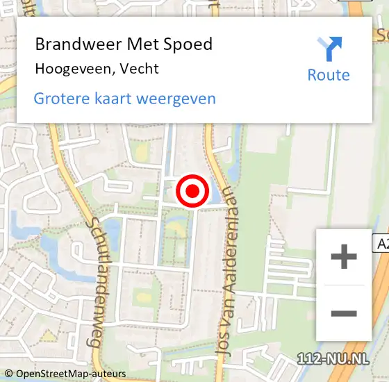 Locatie op kaart van de 112 melding: Brandweer Met Spoed Naar Hoogeveen, Vecht op 29 oktober 2021 18:40