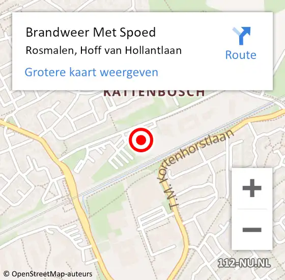 Locatie op kaart van de 112 melding: Brandweer Met Spoed Naar Rosmalen, Hoff van Hollantlaan op 29 oktober 2021 19:52