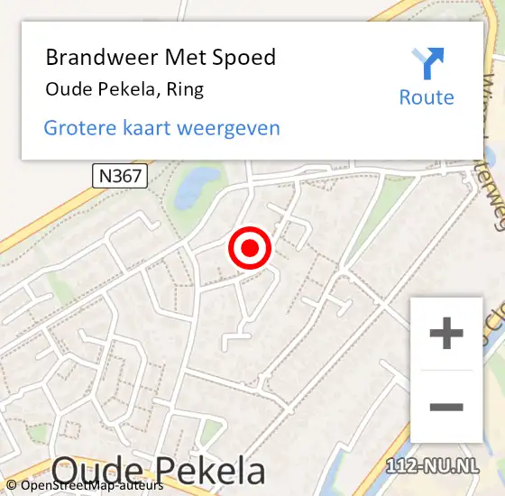 Locatie op kaart van de 112 melding: Brandweer Met Spoed Naar Oude Pekela, Ring op 29 oktober 2021 20:51