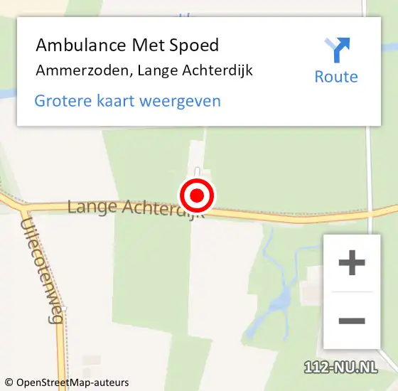 Locatie op kaart van de 112 melding: Ambulance Met Spoed Naar Ammerzoden, Lange Achterdijk op 30 oktober 2021 10:52