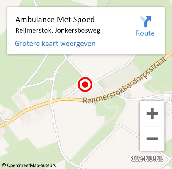 Locatie op kaart van de 112 melding: Ambulance Met Spoed Naar Reijmerstok, Jonkersbosweg op 27 juni 2014 17:29