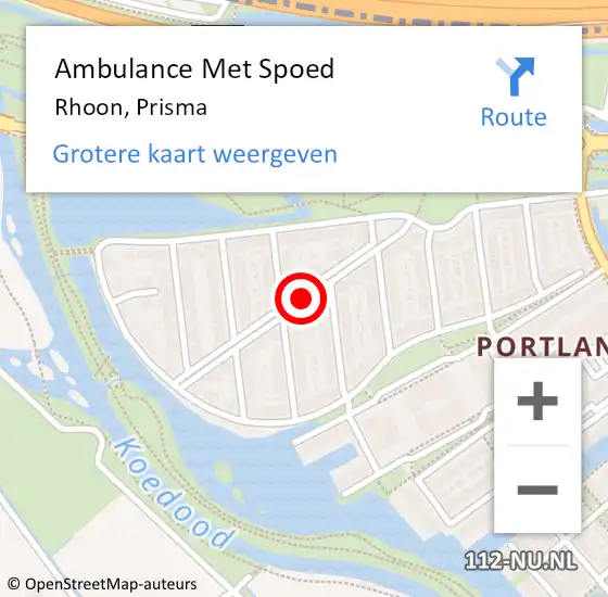 Locatie op kaart van de 112 melding: Ambulance Met Spoed Naar Rhoon, Prisma op 31 oktober 2021 07:35