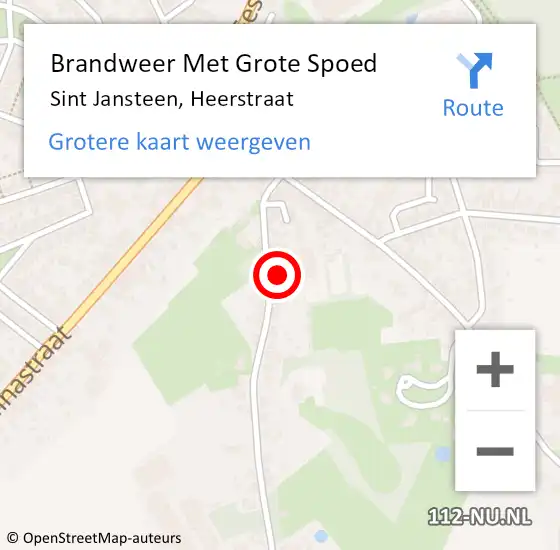 Locatie op kaart van de 112 melding: Brandweer Met Grote Spoed Naar Sint Jansteen, Heerstraat op 31 oktober 2021 10:15