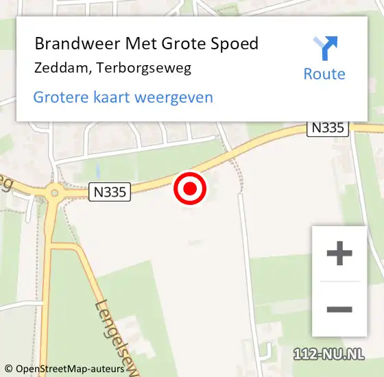 Locatie op kaart van de 112 melding: Brandweer Met Grote Spoed Naar Zeddam, Terborgseweg op 27 juni 2014 18:17