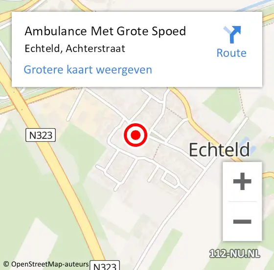 Locatie op kaart van de 112 melding: Ambulance Met Grote Spoed Naar Echteld, Achterstraat op 31 oktober 2021 15:46