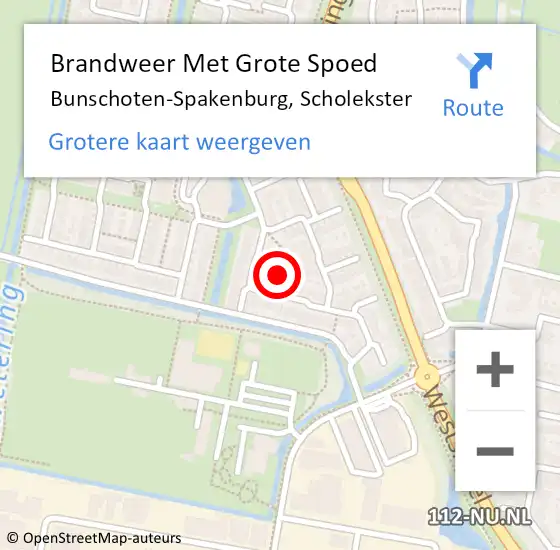 Locatie op kaart van de 112 melding: Brandweer Met Grote Spoed Naar Bunschoten-Spakenburg, Scholekster op 31 oktober 2021 17:18