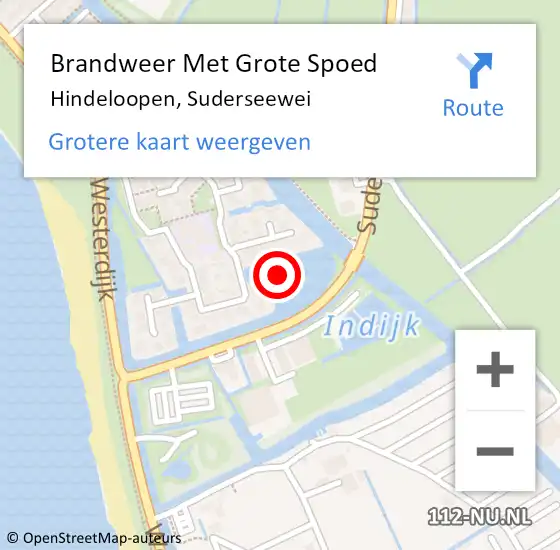 Locatie op kaart van de 112 melding: Brandweer Met Grote Spoed Naar Hindeloopen, Suderseewei op 31 oktober 2021 20:16