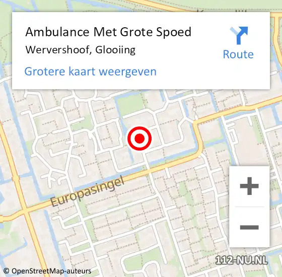 Locatie op kaart van de 112 melding: Ambulance Met Grote Spoed Naar Wervershoof, Glooiing op 31 oktober 2021 22:39
