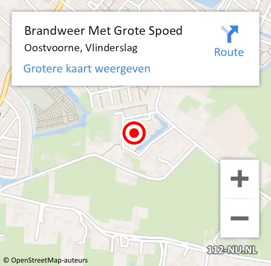 Locatie op kaart van de 112 melding: Brandweer Met Grote Spoed Naar Oostvoorne, Vlinderslag op 1 november 2021 02:15