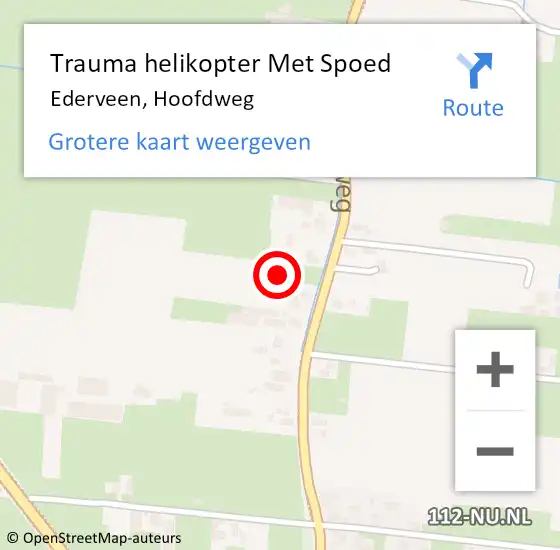 Locatie op kaart van de 112 melding: Trauma helikopter Met Spoed Naar Ederveen, Hoofdweg op 1 november 2021 04:58