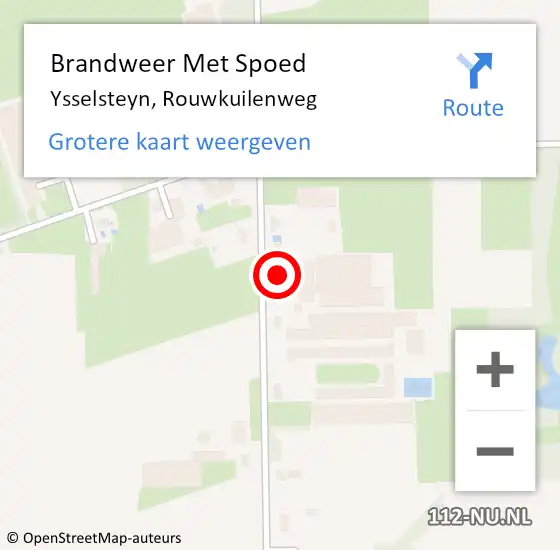 Locatie op kaart van de 112 melding: Brandweer Met Spoed Naar Ysselsteyn, Rouwkuilenweg op 1 november 2021 09:59