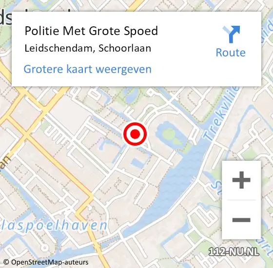 Locatie op kaart van de 112 melding: Politie Met Grote Spoed Naar Leidschendam, Schoorlaan op 1 november 2021 10:04