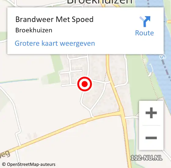 Locatie op kaart van de 112 melding: Brandweer Met Spoed Naar Broekhuizen op 1 november 2021 11:14