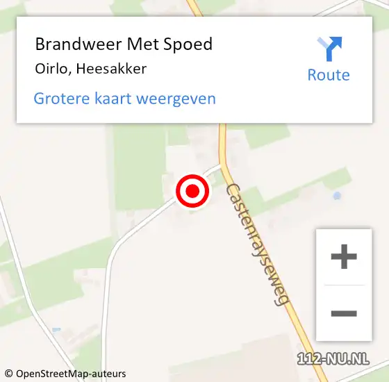 Locatie op kaart van de 112 melding: Brandweer Met Spoed Naar Oirlo, Heesakker op 1 november 2021 12:44