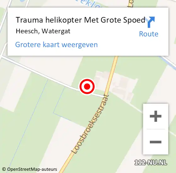 Locatie op kaart van de 112 melding: Trauma helikopter Met Grote Spoed Naar Heesch, Watergat op 1 november 2021 14:40