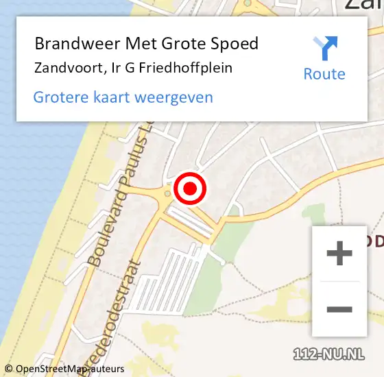 Locatie op kaart van de 112 melding: Brandweer Met Grote Spoed Naar Zandvoort, Ir G Friedhoffplein op 1 november 2021 15:41