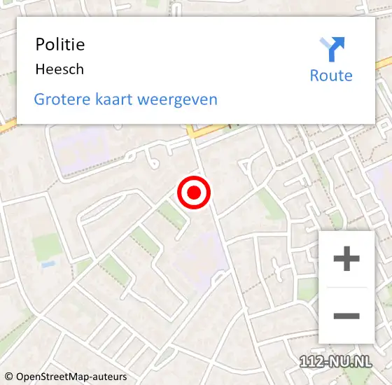 Locatie op kaart van de 112 melding: Politie Heesch op 1 november 2021 16:00