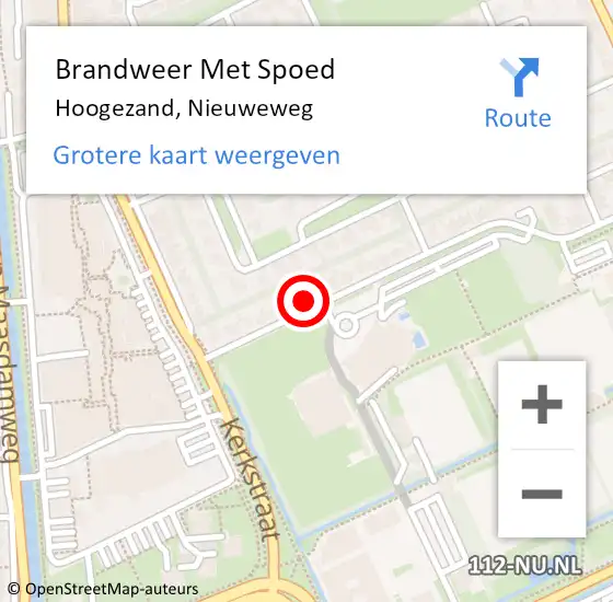 Locatie op kaart van de 112 melding: Brandweer Met Spoed Naar Hoogezand, Nieuweweg op 1 november 2021 19:52