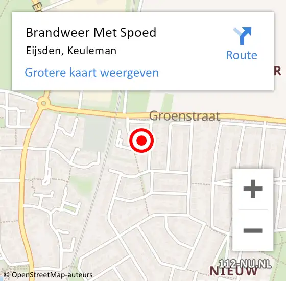 Locatie op kaart van de 112 melding: Brandweer Met Spoed Naar Eijsden, Keuleman op 1 november 2021 22:14