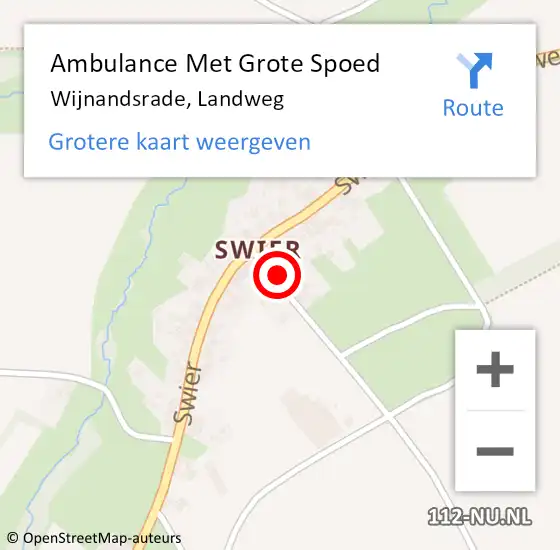 Locatie op kaart van de 112 melding: Ambulance Met Grote Spoed Naar Wijnandsrade, Landweg op 27 juni 2014 21:50