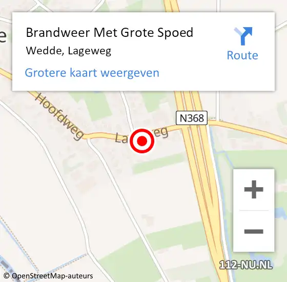 Locatie op kaart van de 112 melding: Brandweer Met Grote Spoed Naar Wedde, Lageweg op 2 november 2021 05:38