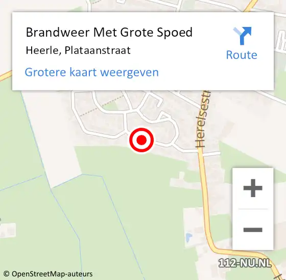 Locatie op kaart van de 112 melding: Brandweer Met Grote Spoed Naar Heerle, Plataanstraat op 2 november 2021 09:22