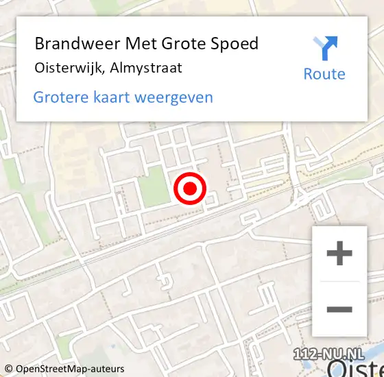 Locatie op kaart van de 112 melding: Brandweer Met Grote Spoed Naar Oisterwijk, Almystraat op 2 november 2021 10:29