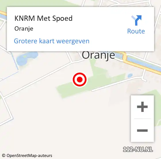 Locatie op kaart van de 112 melding: KNRM Met Spoed Naar Oranje op 2 november 2021 11:41