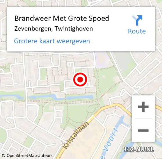 Locatie op kaart van de 112 melding: Brandweer Met Grote Spoed Naar Zevenbergen, Twintighoven op 2 november 2021 12:20