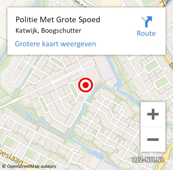 Locatie op kaart van de 112 melding: Politie Met Grote Spoed Naar Katwijk, Boogschutter op 2 november 2021 13:30