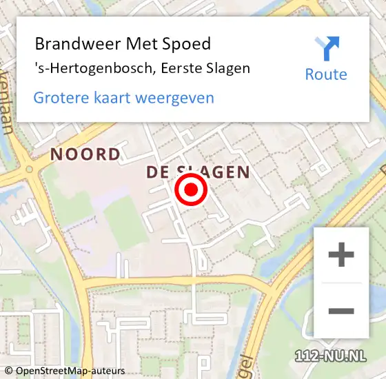 Locatie op kaart van de 112 melding: Brandweer Met Spoed Naar 's-Hertogenbosch, Eerste Slagen op 2 november 2021 17:52