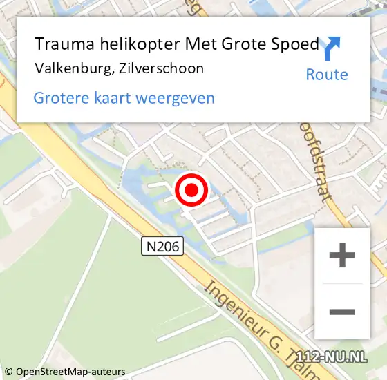Locatie op kaart van de 112 melding: Trauma helikopter Met Grote Spoed Naar Valkenburg, Zilverschoon op 2 november 2021 20:05