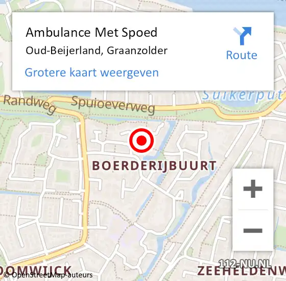 Locatie op kaart van de 112 melding: Ambulance Met Spoed Naar Oud-Beijerland, Graanzolder op 2 november 2021 20:58